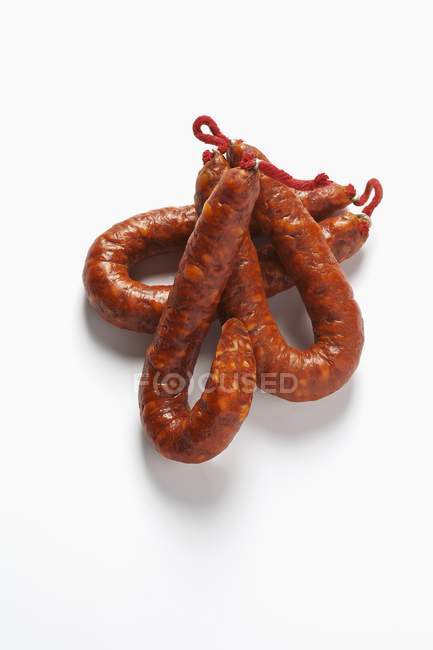 Chorizo Spanish sausages — Stock Photo