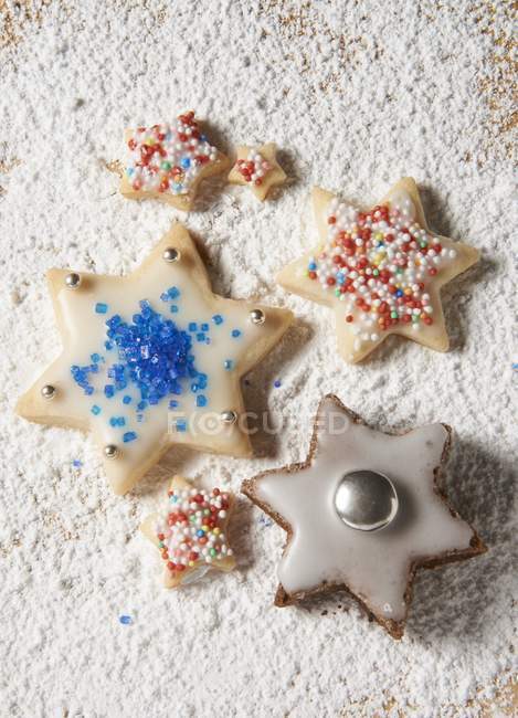 Vários biscoitos de estrela — Fotografia de Stock