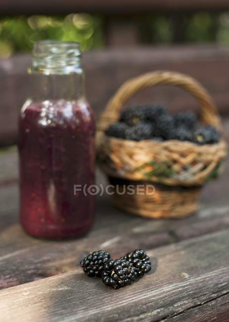 Smoothie on wooden surface — Stock Photo