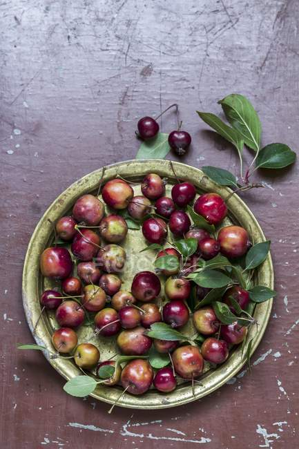 Piccole mele e ciliegie — Foto stock