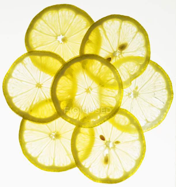 Frische Zitronenscheiben — Stockfoto