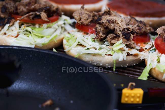 Pulled Pork Burger — Stockfoto