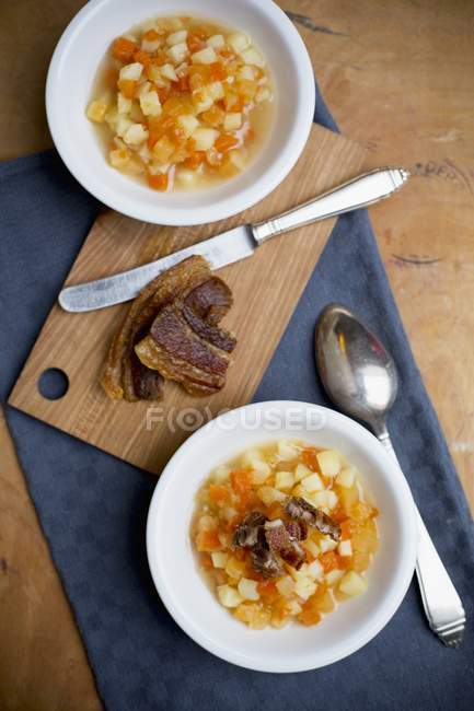 Pork dripping stew — Stock Photo