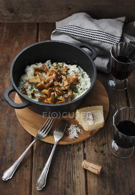 Mushroom risotto rice — Stock Photo