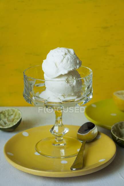 Zitronen- und Limetteneis — Stockfoto