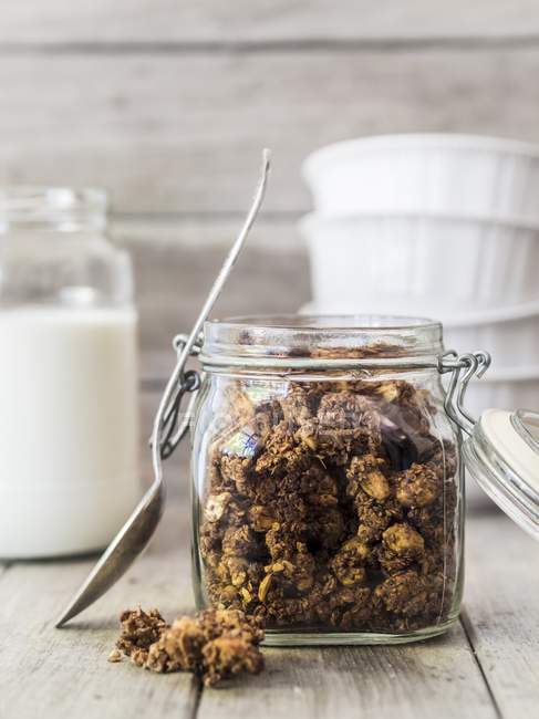 Homemade crunchy breakfast cereal — Stock Photo