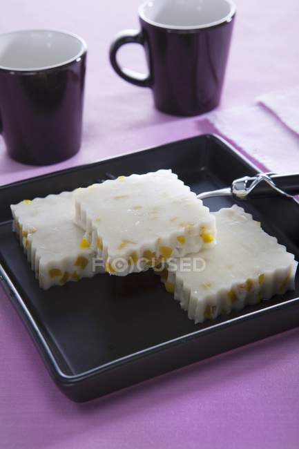 Coconut milk pudding with pumpkin — Stock Photo