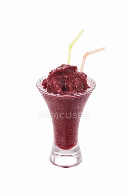Blackberry ice cream shake — Stock Photo