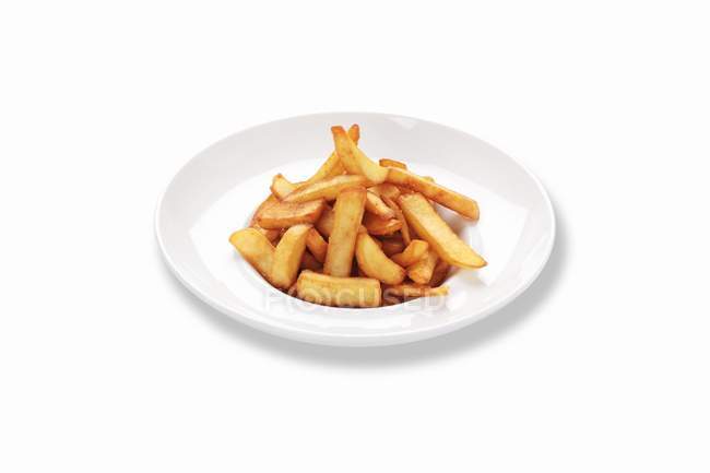 Batatas fritas no prato — Fotografia de Stock