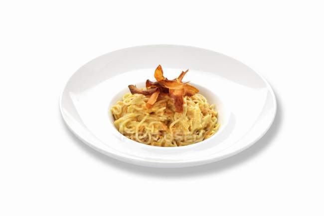 Spaghetti mit Süßkartoffeln — Stockfoto