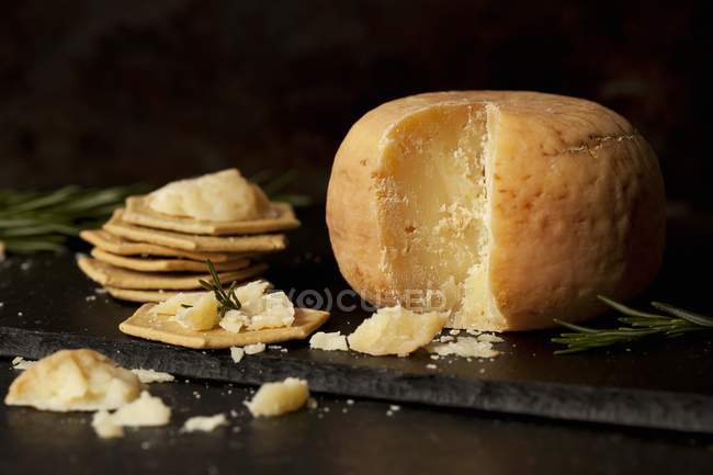 Rueda de queso Pecorino - foto de stock