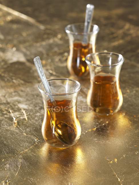 Vasos de té turco - foto de stock