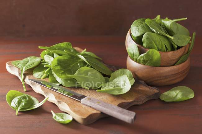 Fresh spinach leaves — Stock Photo