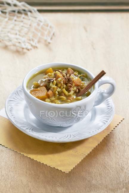 Oat stew with pumpkin — Stock Photo