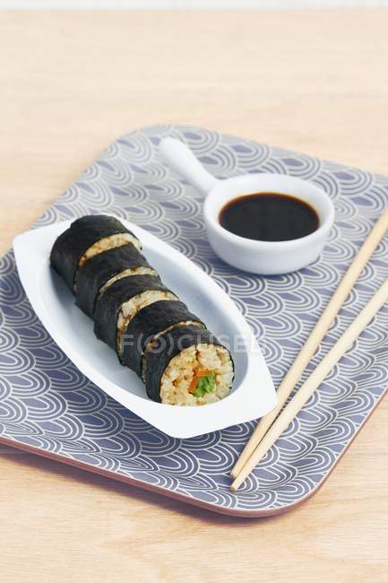 Maki sushi with vegetables — Stock Photo