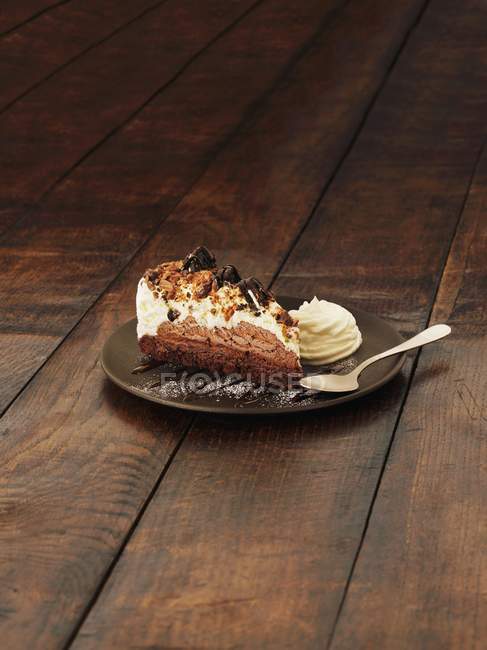 Pastel de queso brownie chocolate - foto de stock