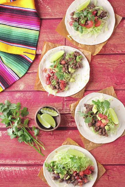 Tacos à la viande hachée — Photo de stock