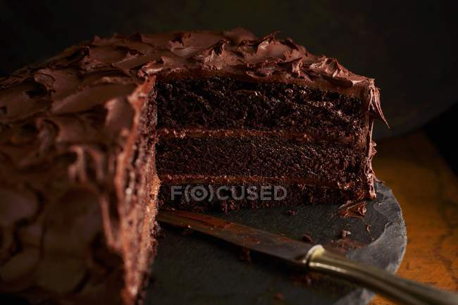 Torta al cioccolato cremosa — Foto stock