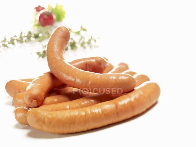Sausages in natural casing — Stock Photo