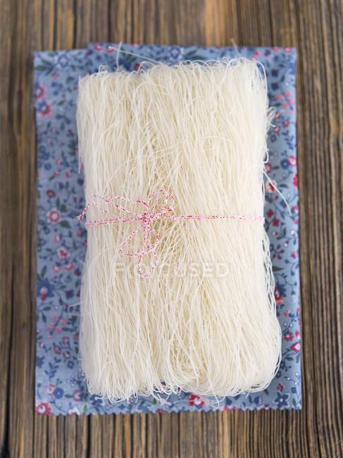 Top view on raw rice noodles — Stock Photo