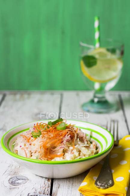 Rice salad with carrots — Stock Photo