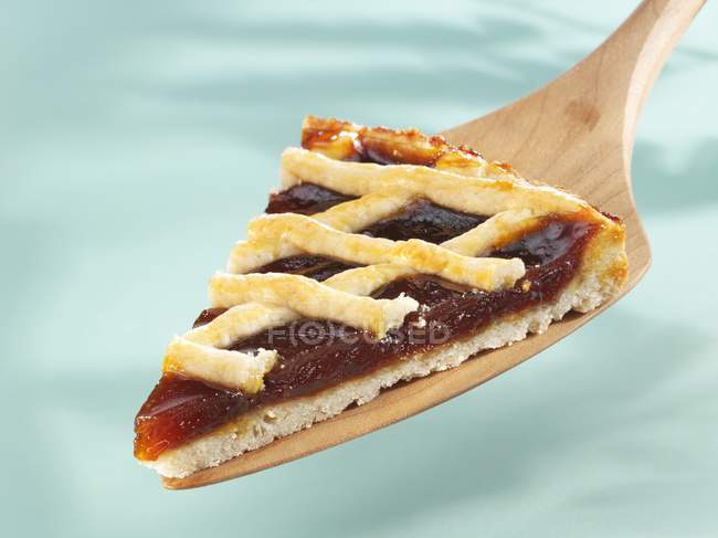 Lattice tart on server — Stock Photo