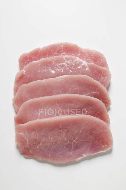Хвилину свинини стейки — стокове фото
