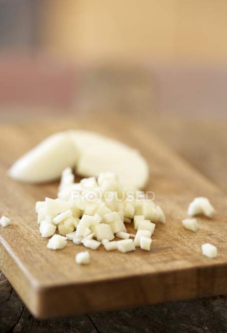 Fresh Chopped garlic — Stock Photo