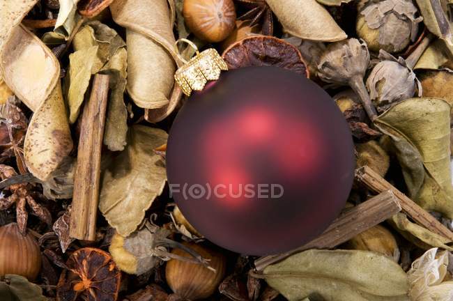 Boule de Noël rouge — Photo de stock