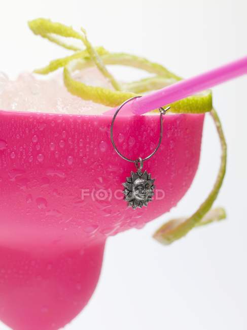 Frozen Margarita with lime zest — Stock Photo