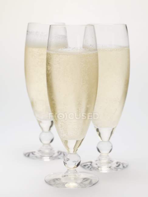 Glasses of sparkling wine — Stock Photo