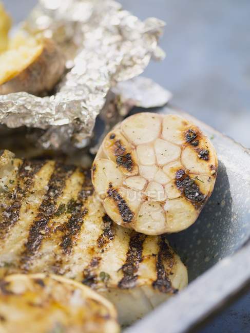 Grilled fish fillet — Stock Photo