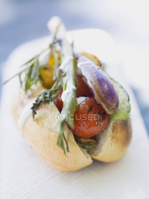 Grilled vegetable sandwich — Stock Photo