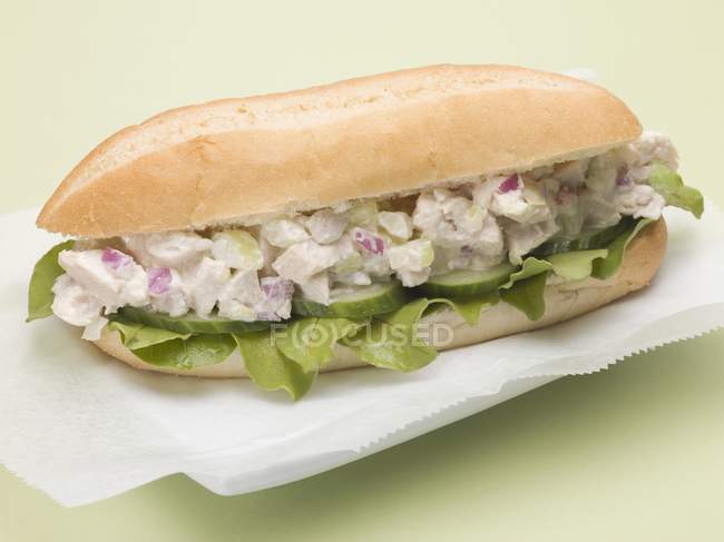 Sandwich de ensalada de pollo - foto de stock