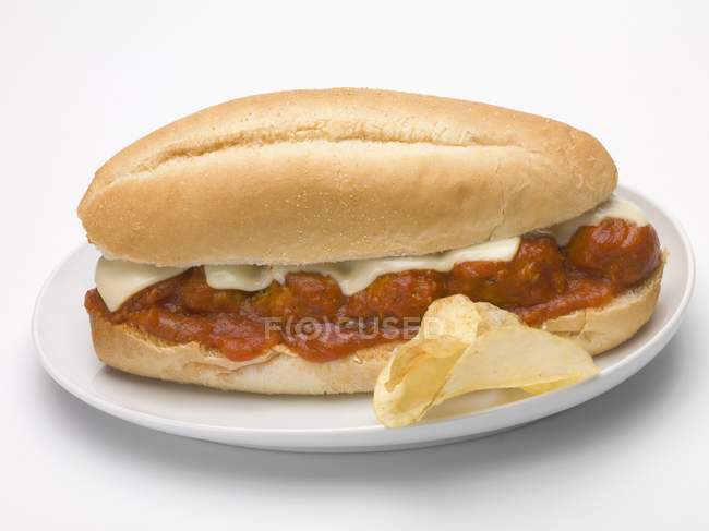 Frikadellen-Sandwich — Stockfoto
