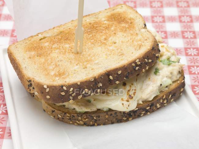 Сендвіч тунця і сир — стокове фото