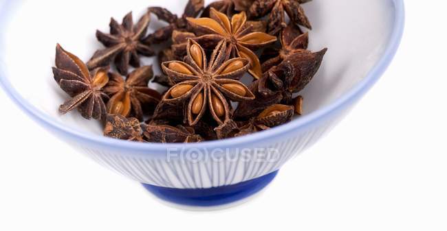 Star anise in a bowl — Stock Photo