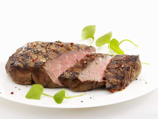 Fried beef steak — Stock Photo
