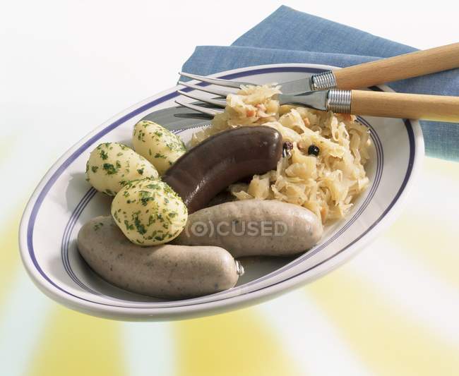 Black pudding and liver sausage — Stock Photo
