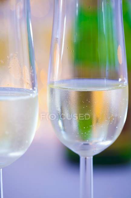 Copos de champanhe frio — Fotografia de Stock