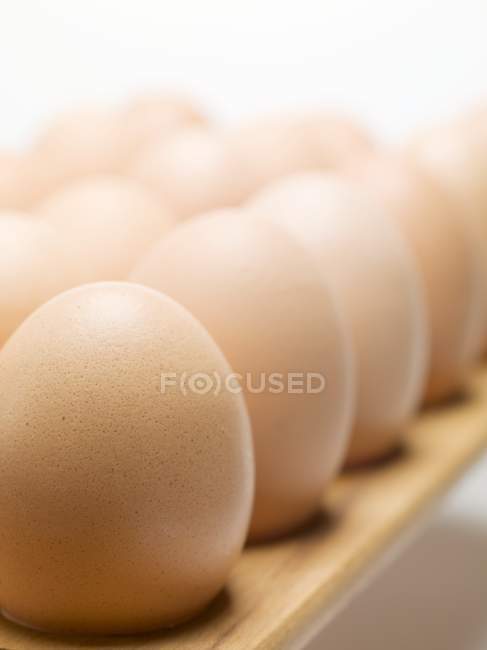 Fresh brown eggs — Stock Photo
