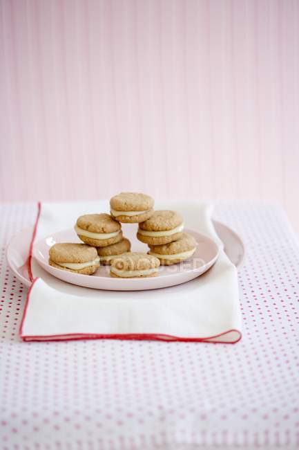 Sandwich Cookies Stacked — Stock Photo