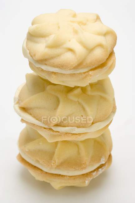 Biscoitos sanduíche com limão — Fotografia de Stock