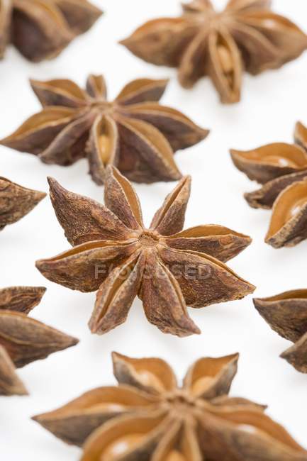 Star anise on white background — Stock Photo