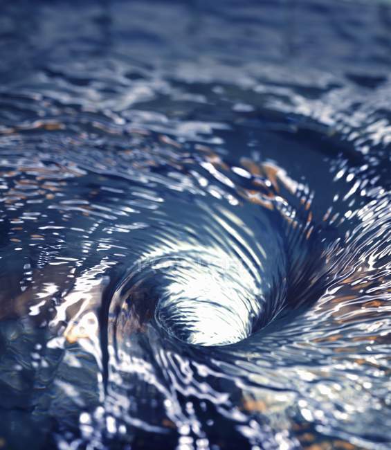 Closeup view of swirling water surface — Stock Photo