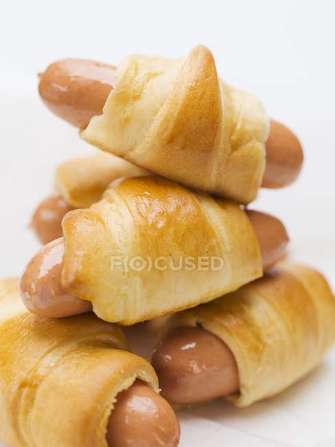Stacked Sausage rolls — Stock Photo