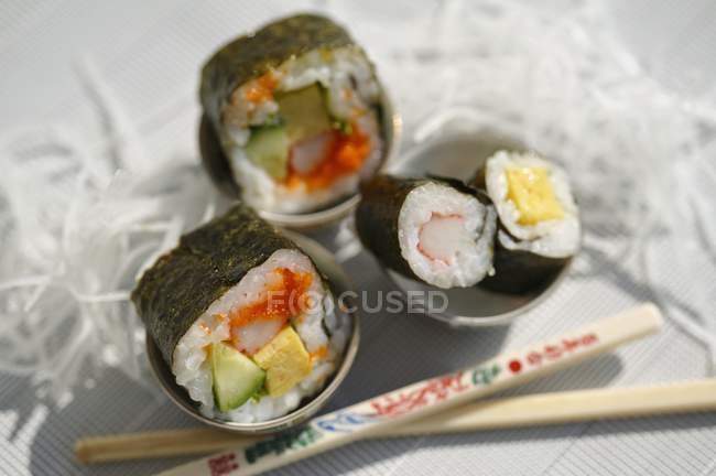 Assorted maki sushi — Stock Photo