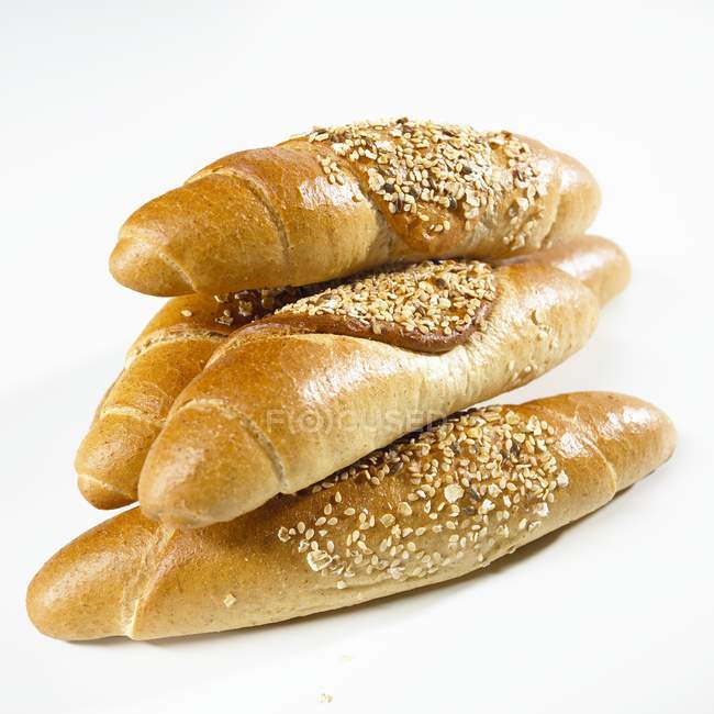 Stacked grain baguettes — Stock Photo