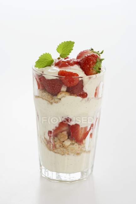 Strawberry mascarpone trifle — Stock Photo