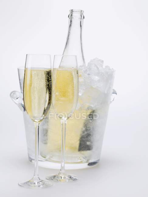 Glasses of sparkling wine — Stock Photo
